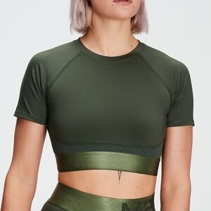 MP Women's Textured Crop Top - green